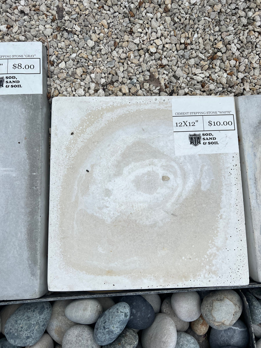 Cement Stepping Stone 12x12" A1A Sod Sand Soil