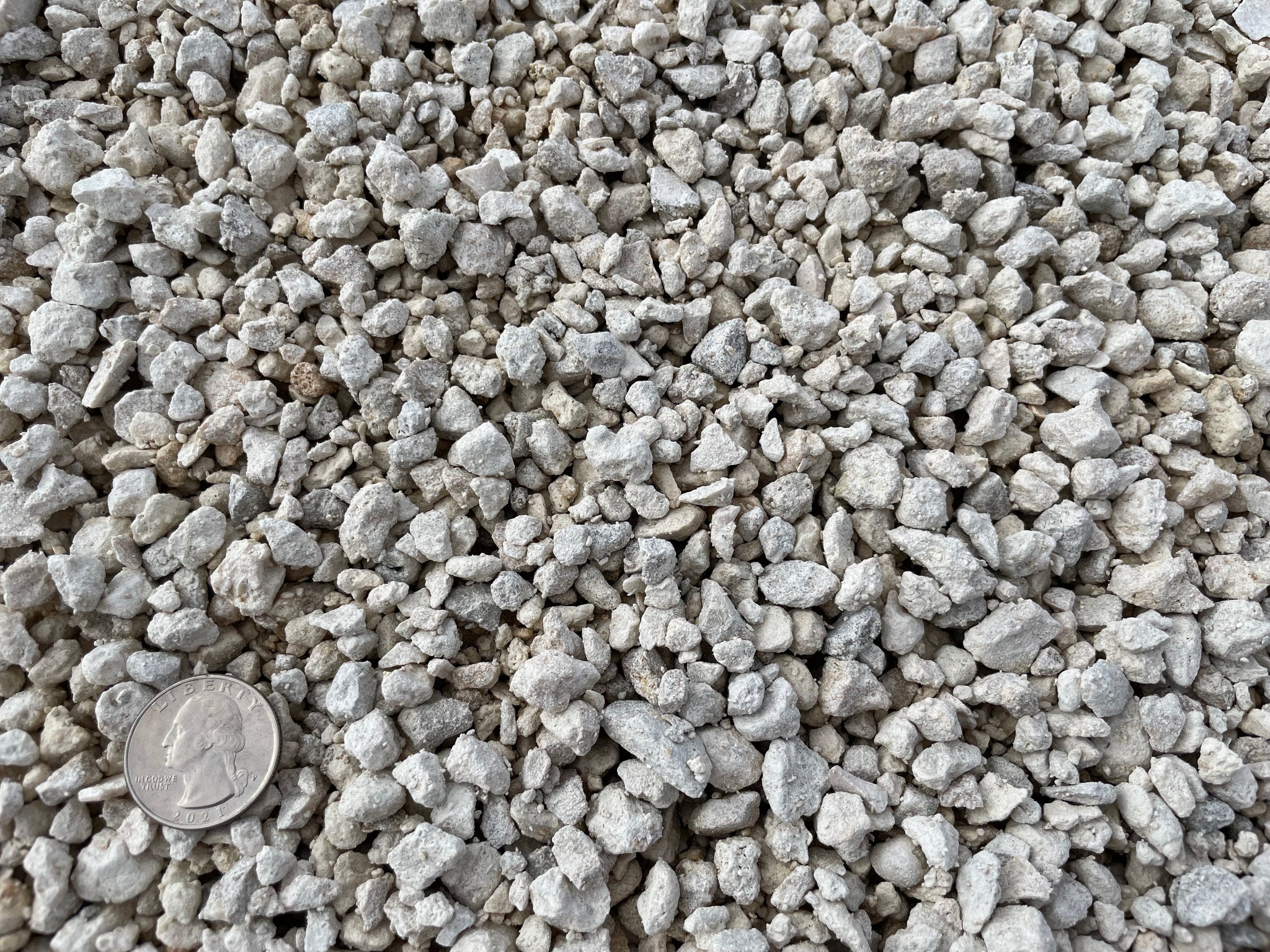 Bags of crushed stone on sale